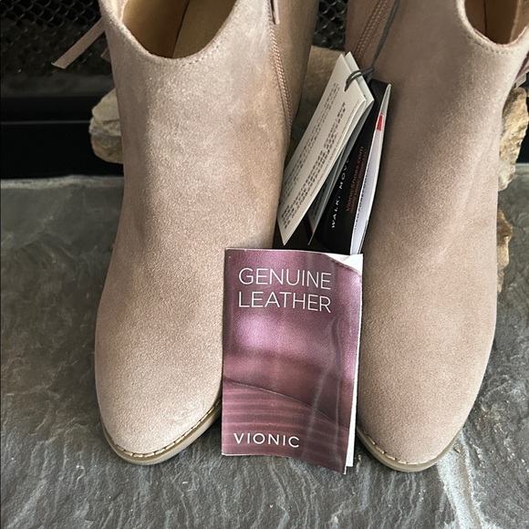 Vionic Beige Suede Ankle Booties - Picture 6 of 6